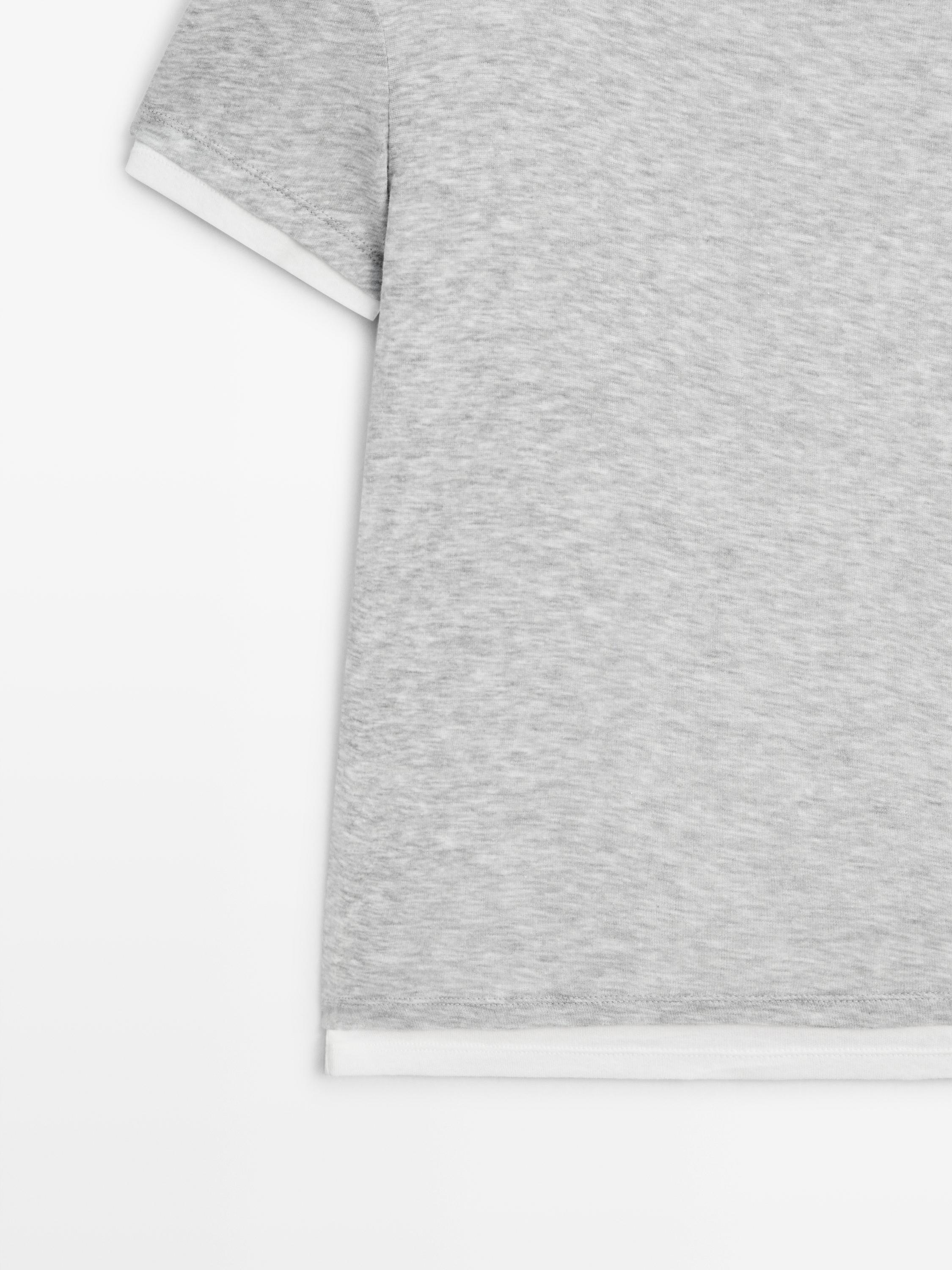 T-shirt à manches courtes double finition